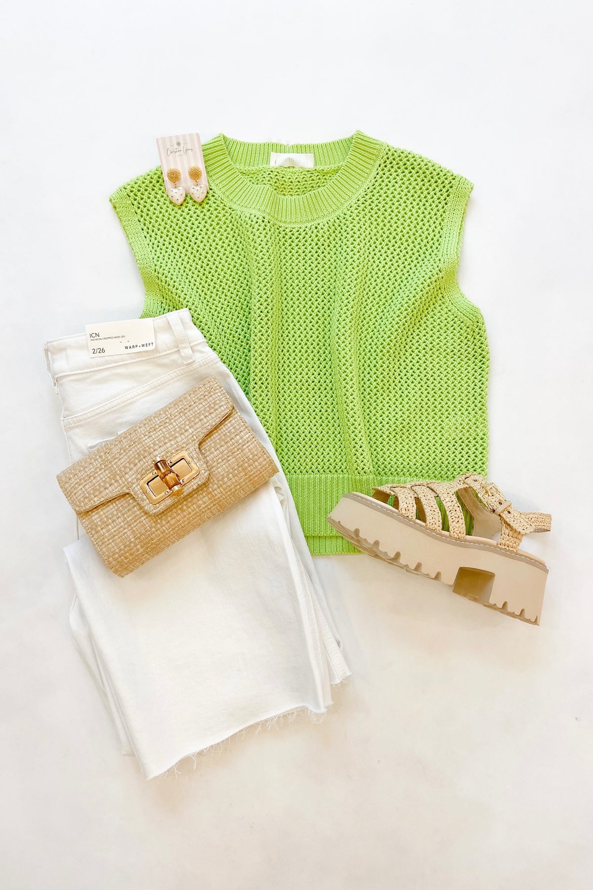 Jessie Sweater Top Chartreuse