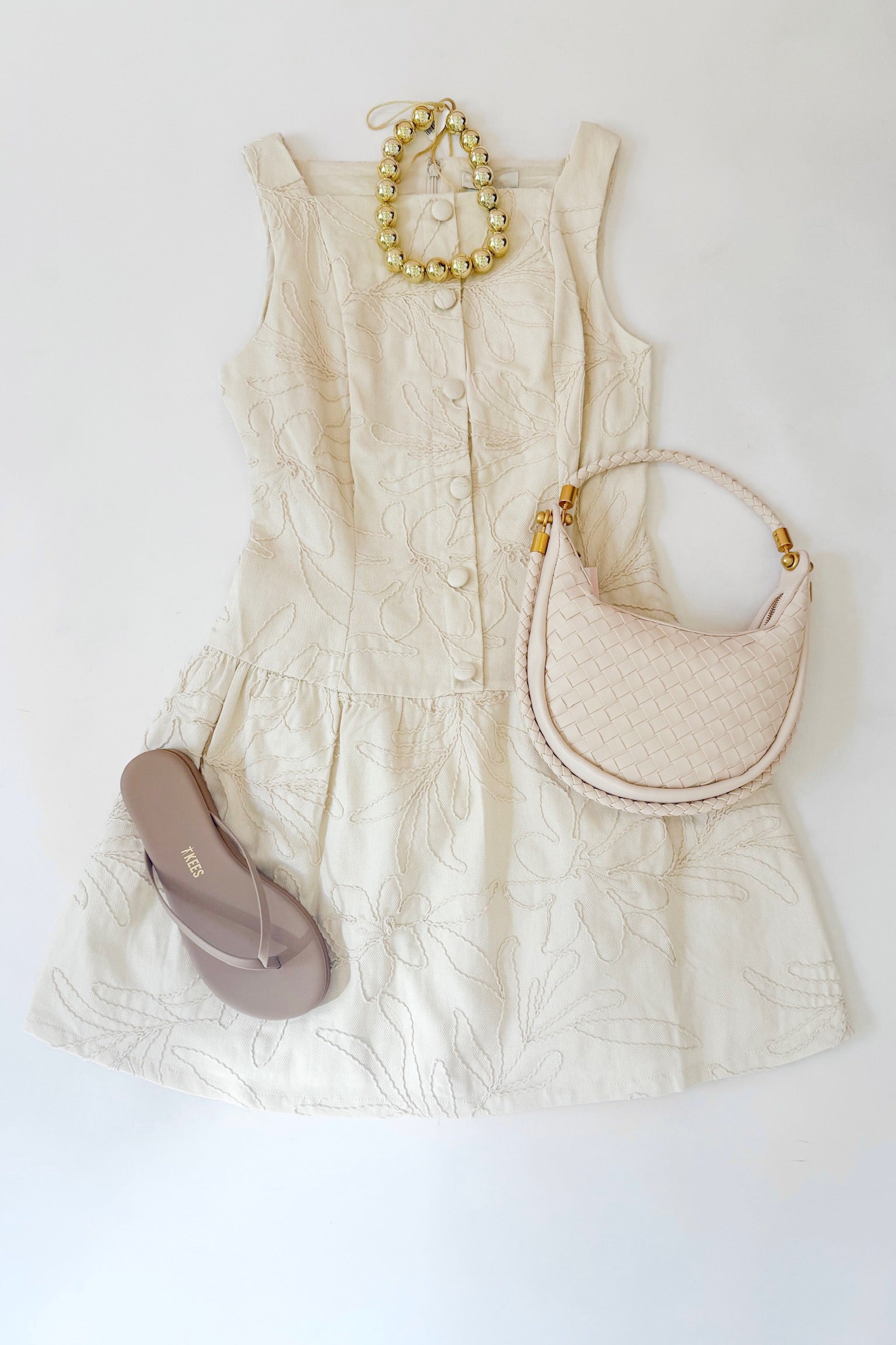Embroidered Mini Dress