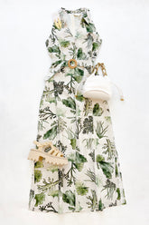 Jill Midi Dress Green Reef