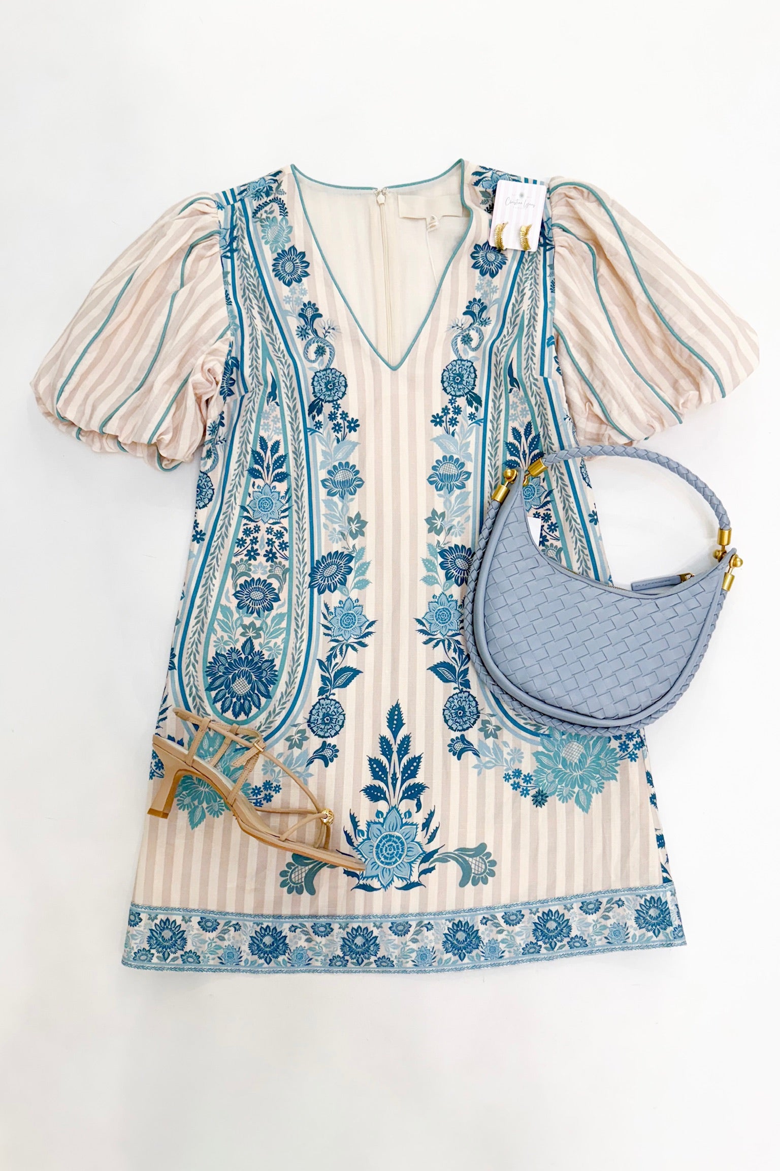 Clarke Dress Paisley Stripe