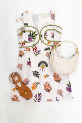 Callie Dress White Leaf