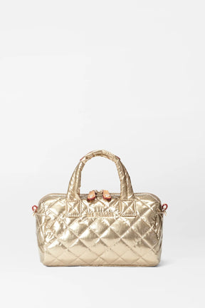Mini Metro Satchel Bag Antique Gold Metallic