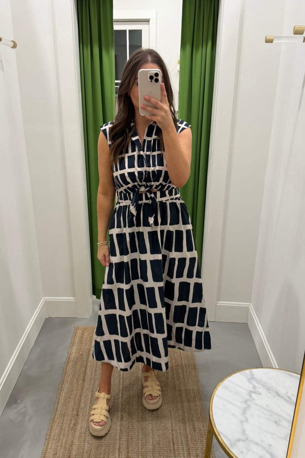 Andie Midi Dress Navy
