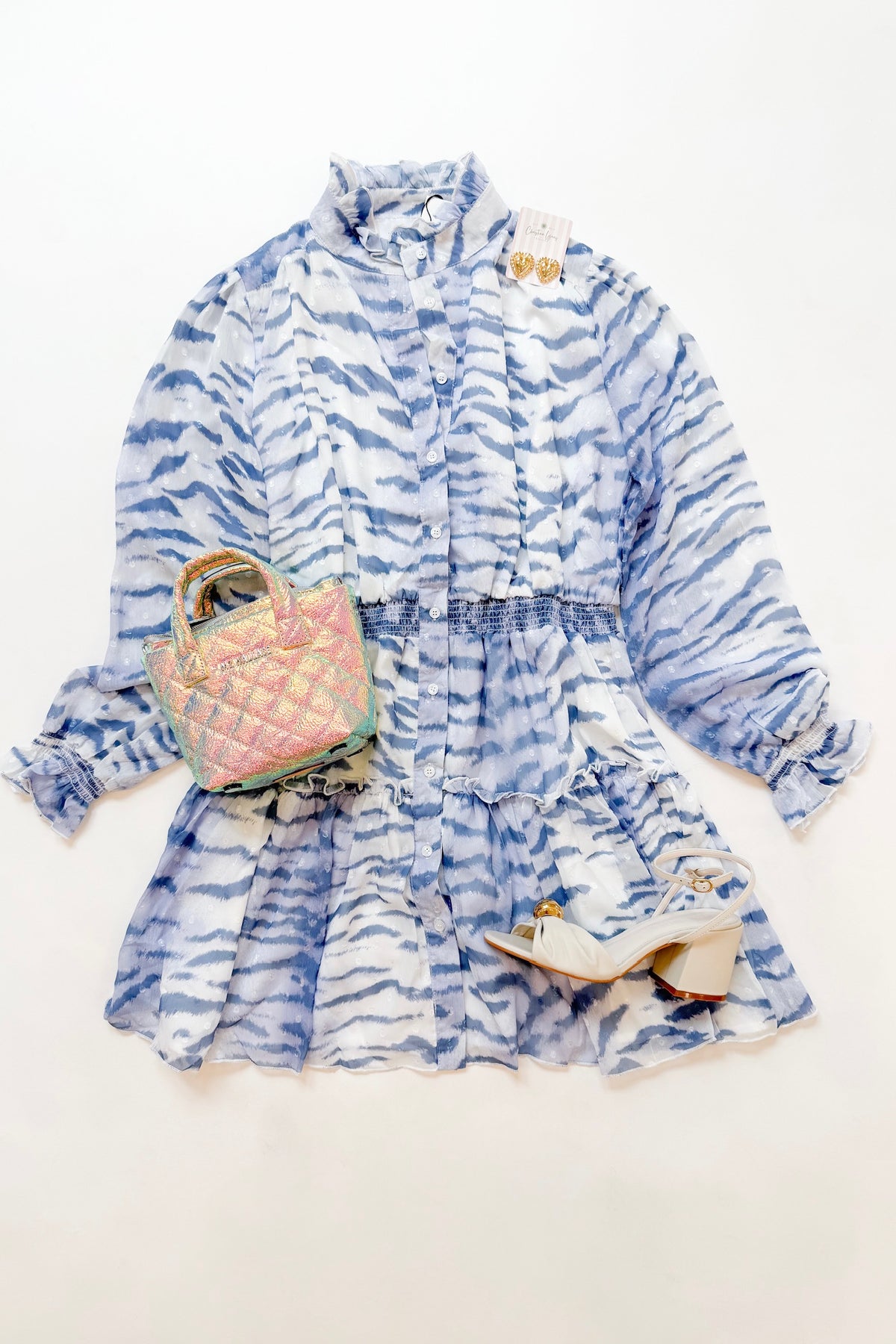 The Maxwell Dress Blue Tiger