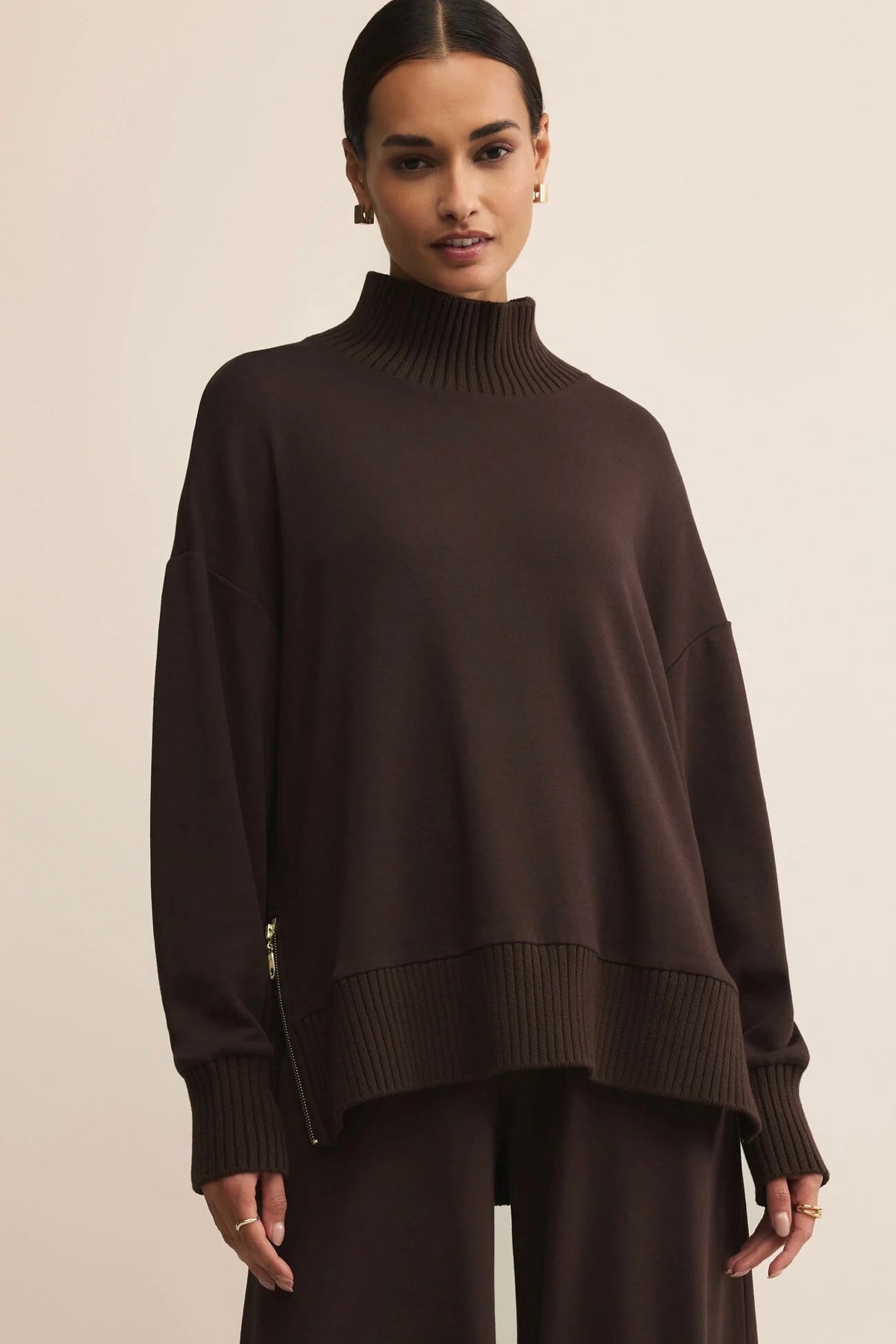 Sable Luxe Sweatshirt Chocolate
