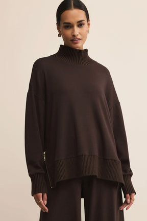 Sable Luxe Sweatshirt Chocolate