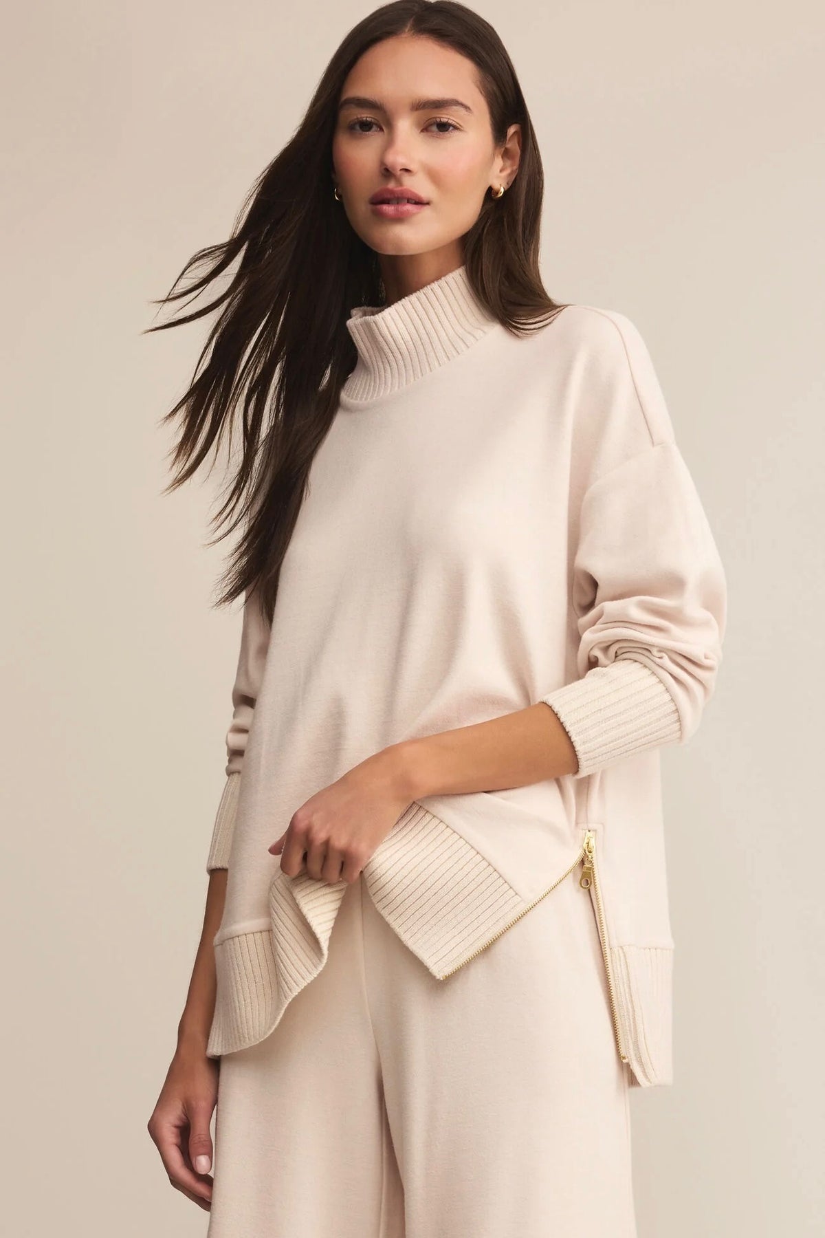 Sable Luxe Sweatshirt Warm White