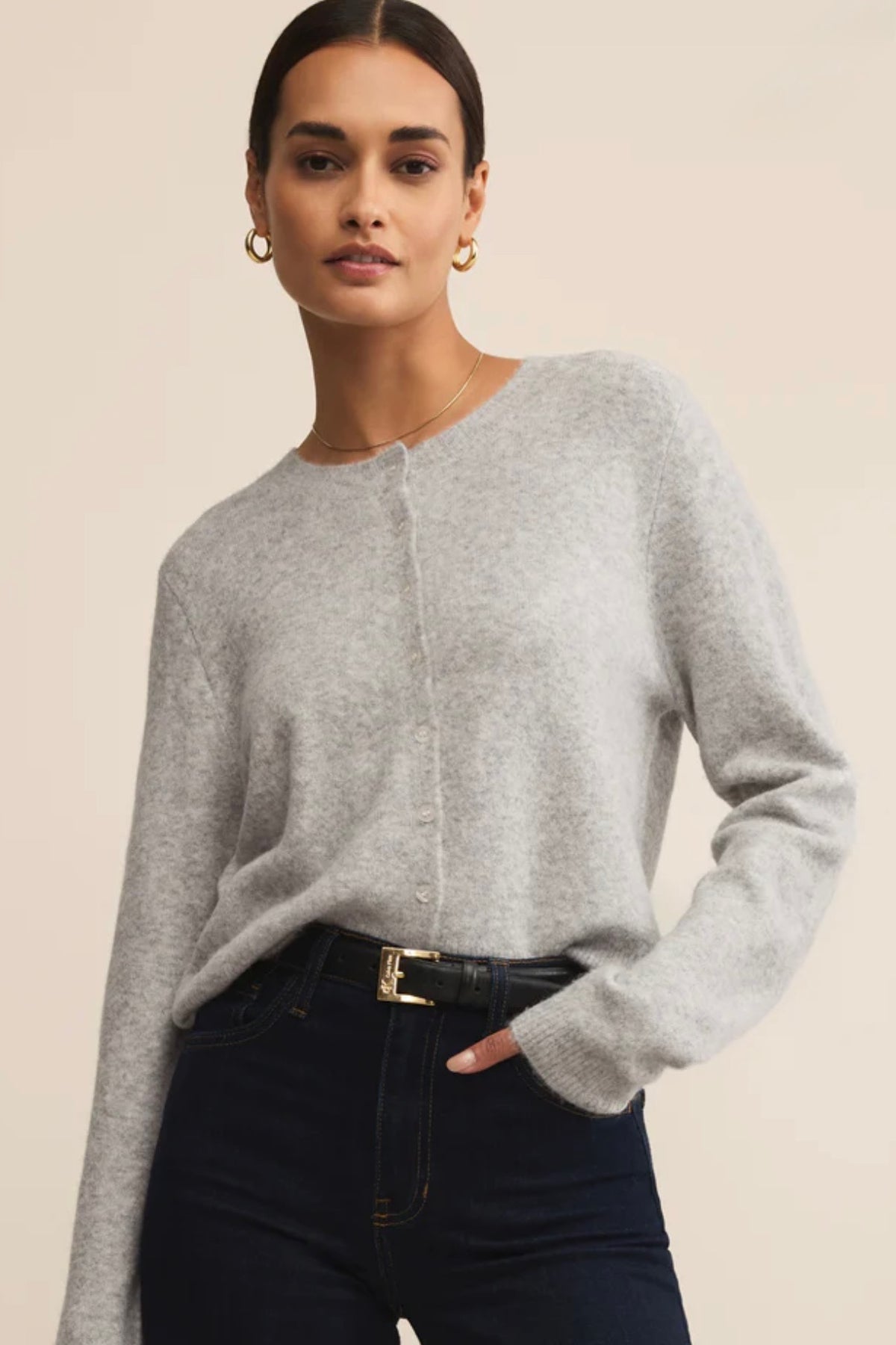 Medina Cardigan Heather Grey