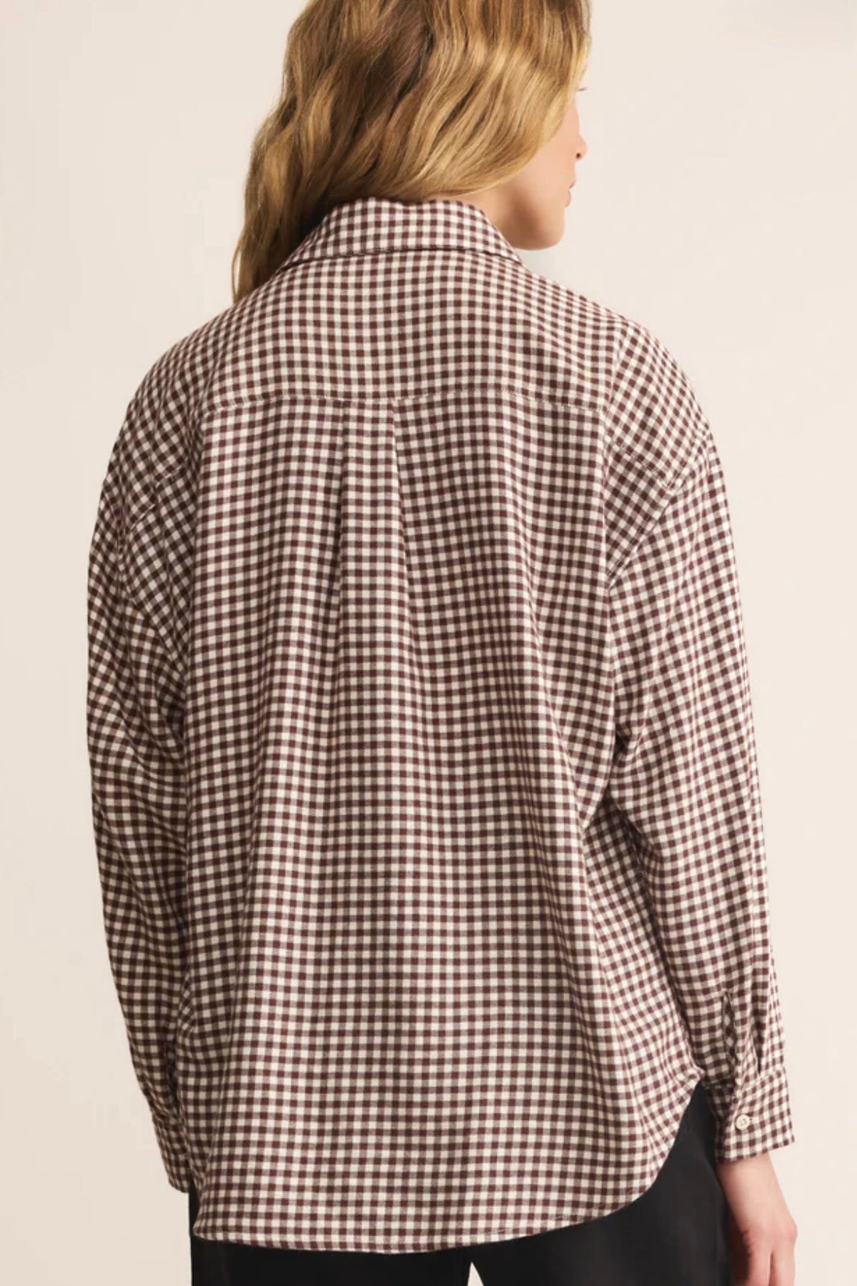 River Plaid Button Up Chocolate