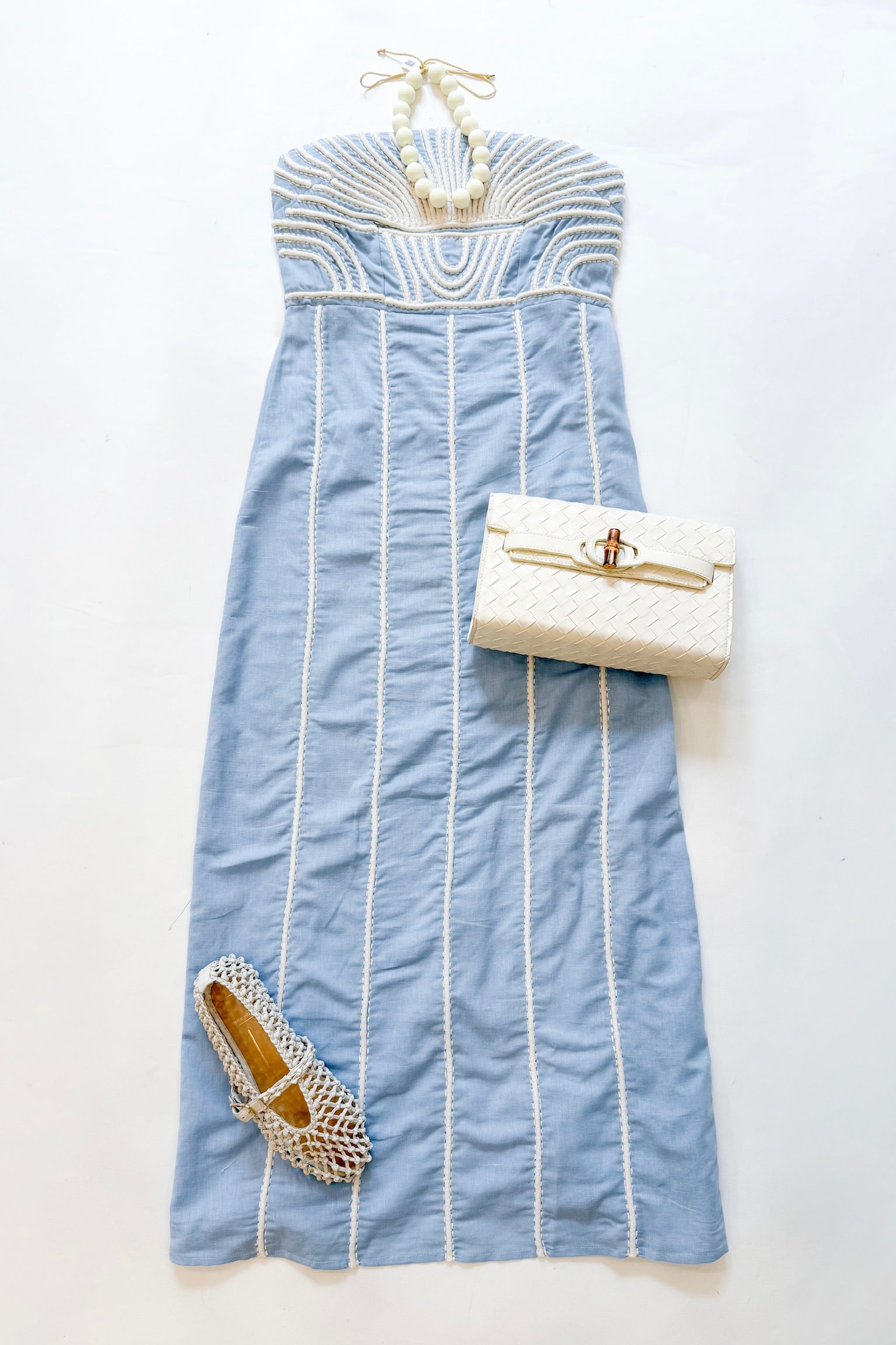 Lylie Midi Dress Light Blue