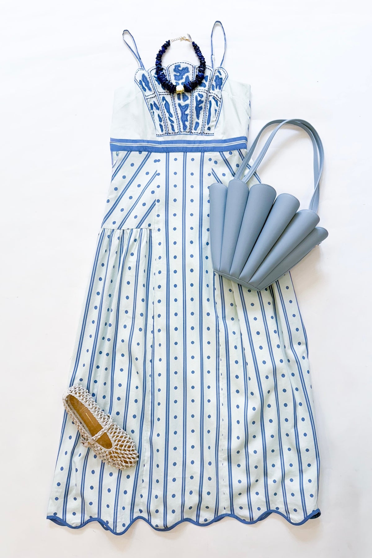 Hunter Midi Dress Ribbon Cloud