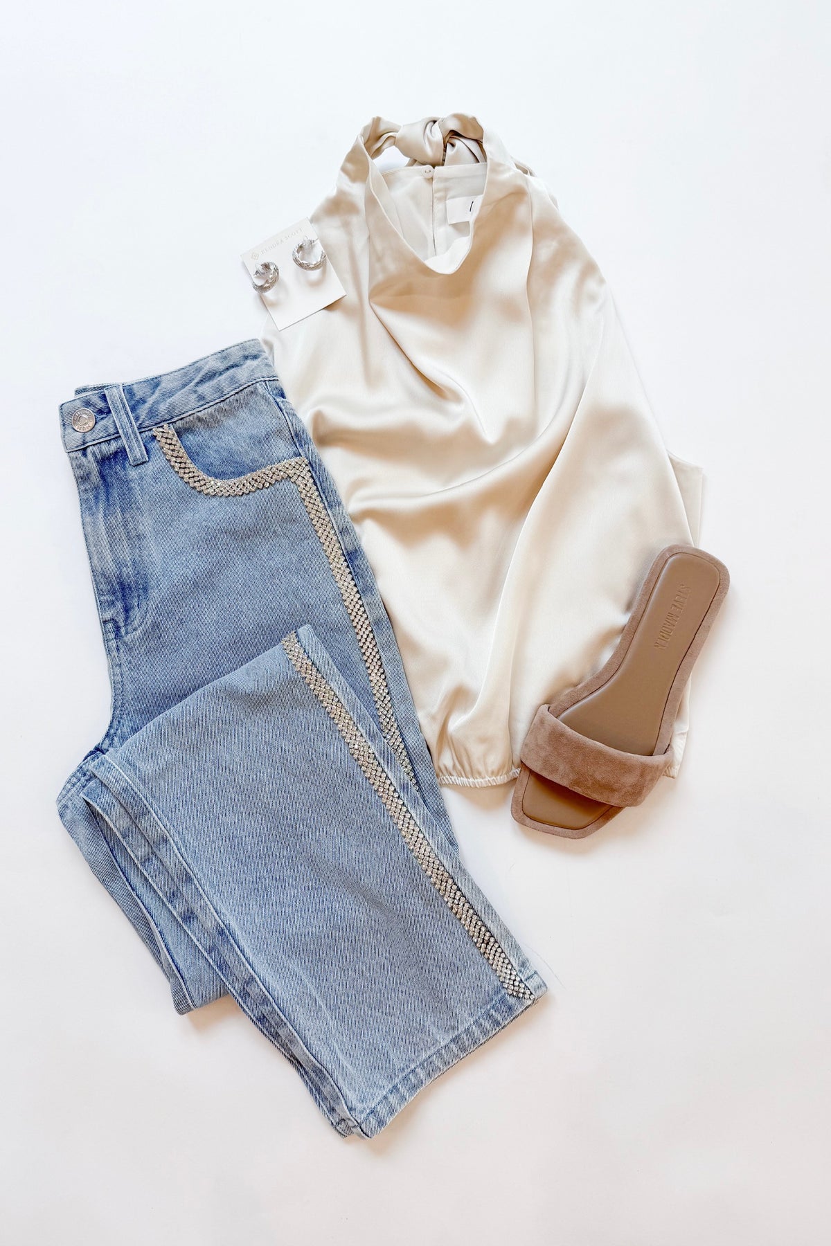Icon Jeans Rhinestone Trim