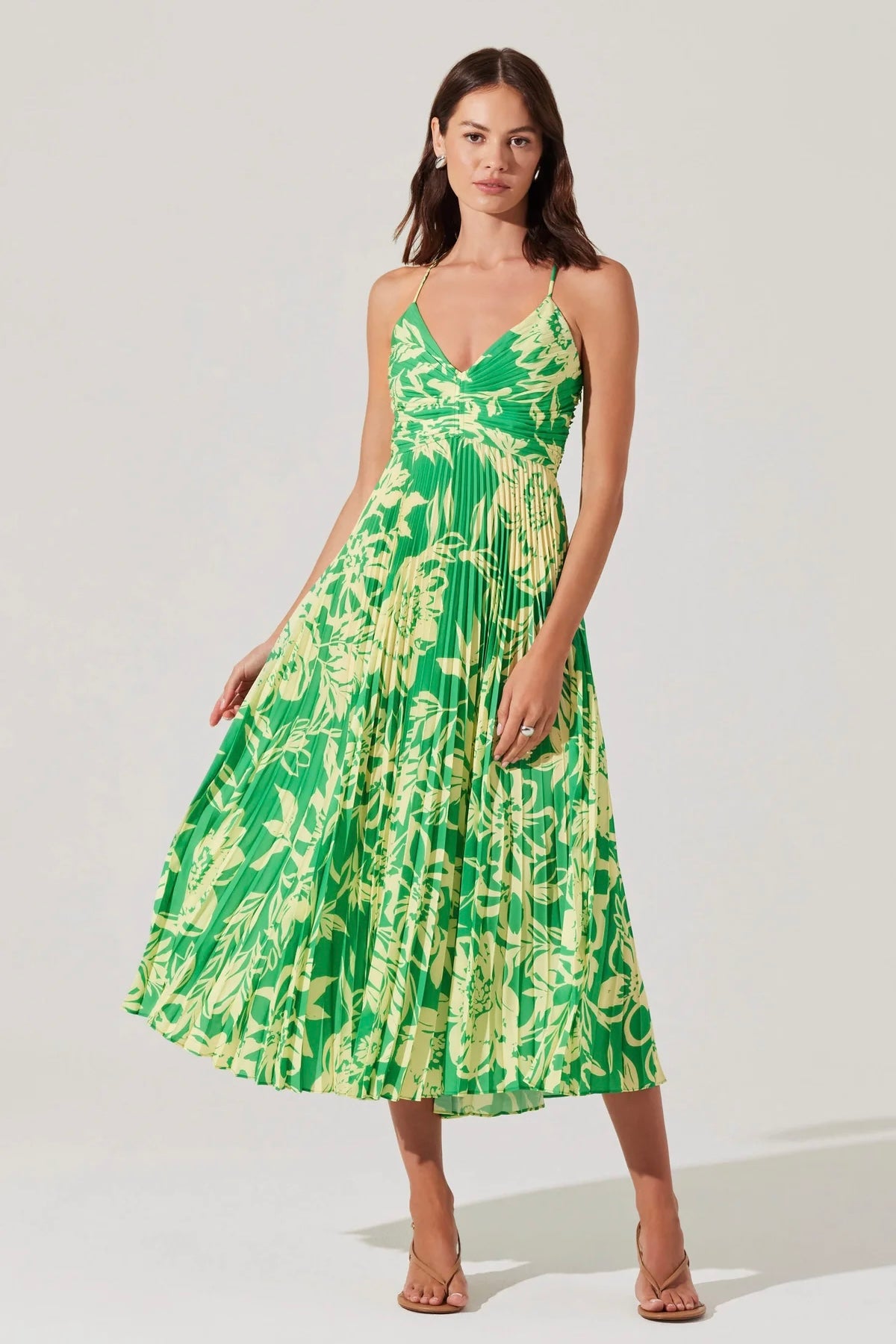 Blythe Dress Green Lime Floral