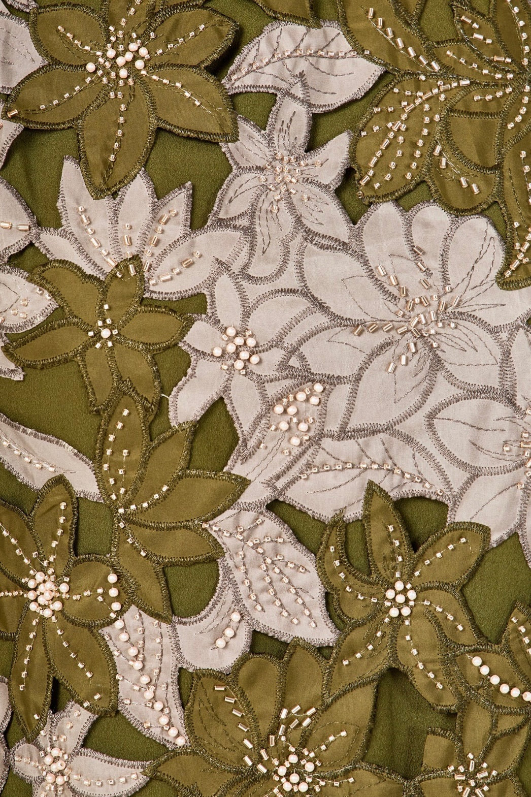 Olive Floral Midi Dress