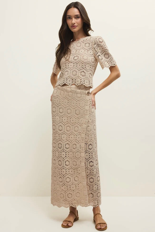 Raquel Lace Skirt Natural