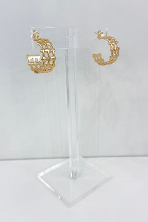 Lattice Hoop Earring