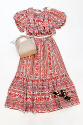 Striped Floral Bubble Top