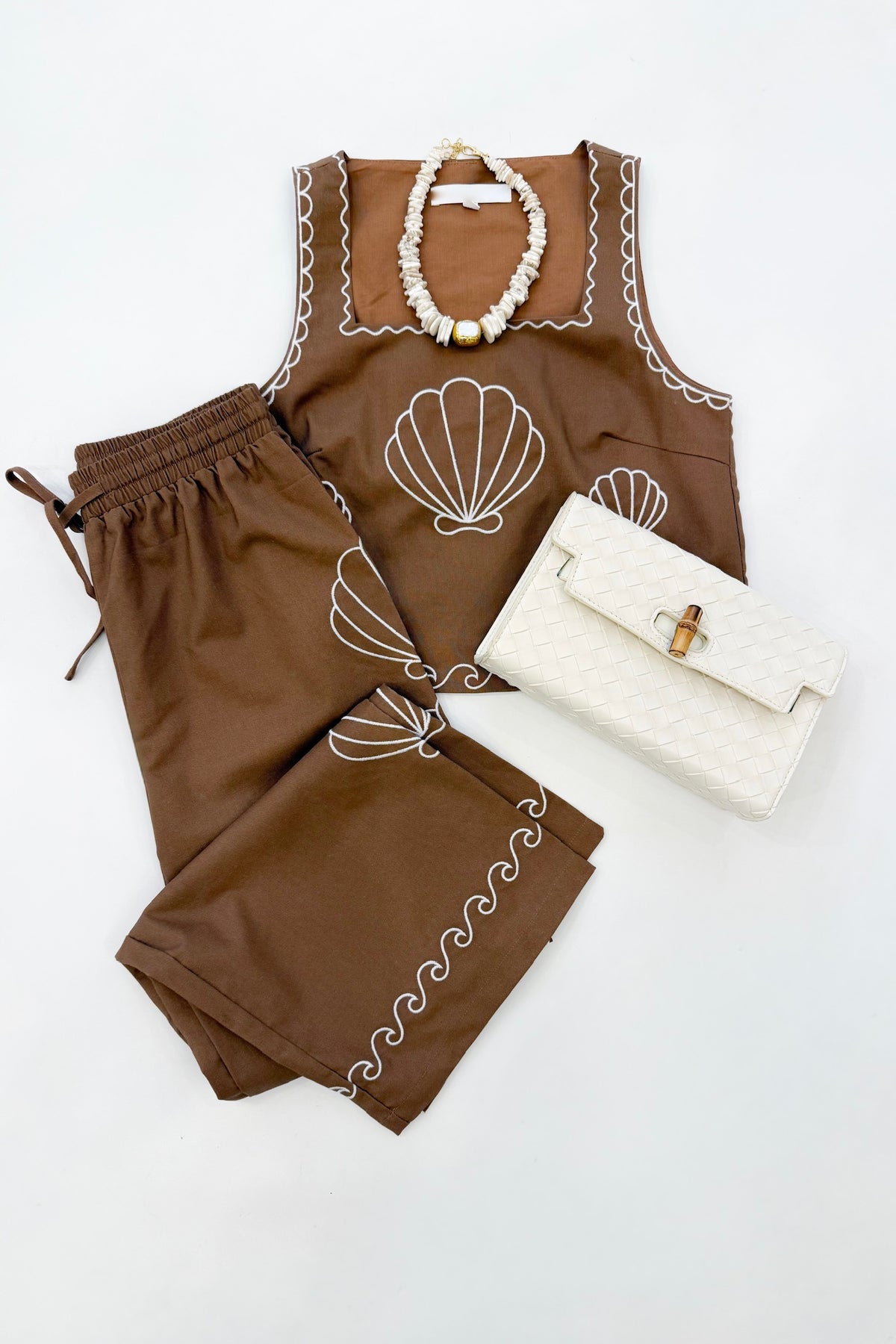 Maria Embroidered Pant Set
