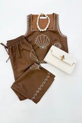 Maria Embroidered Pant Set