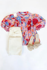 Hollis Blouse Pink Multi Floral
