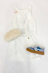 Birdie Linen Skirt White