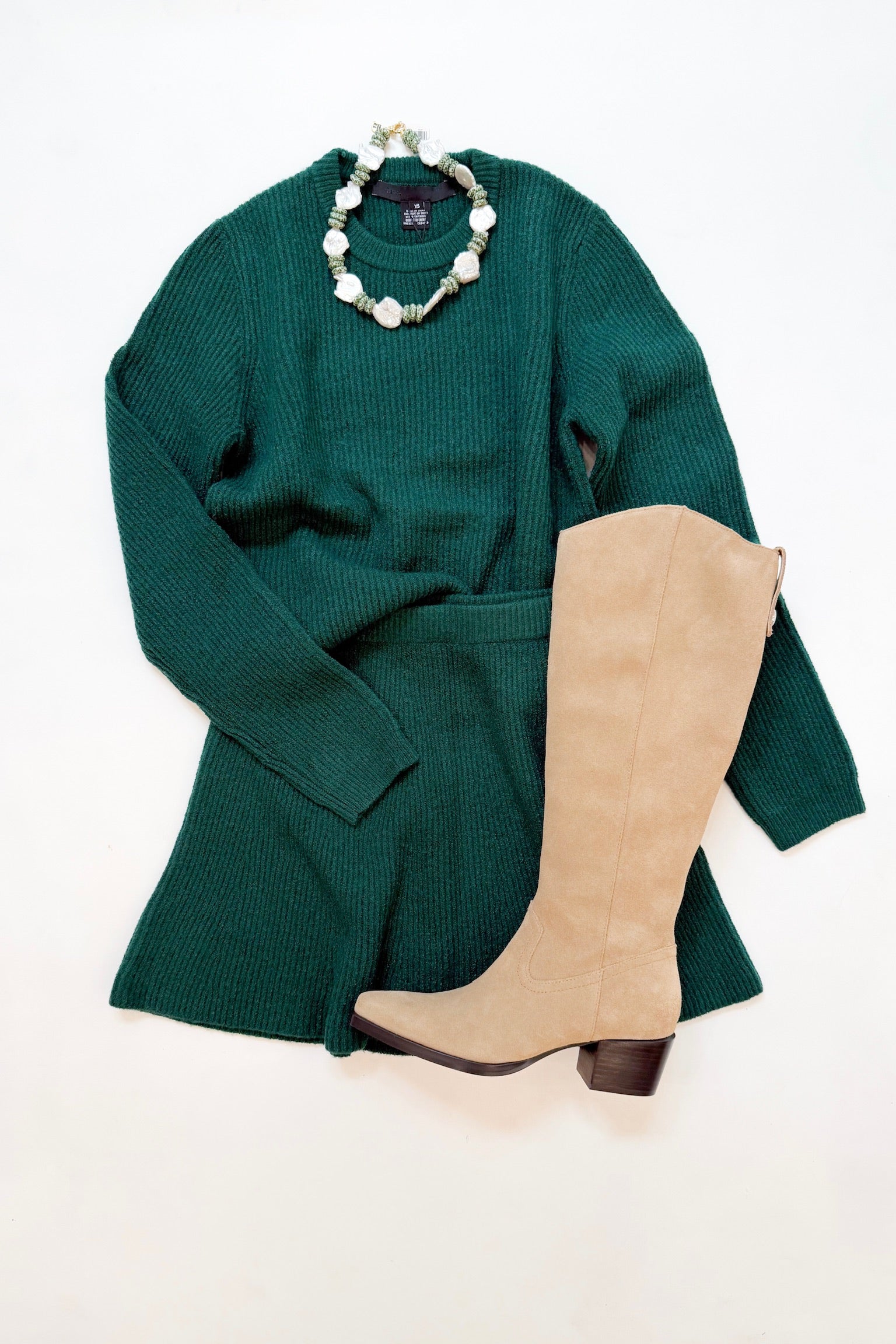 Vhari Knit Mini Skirt Evergreen