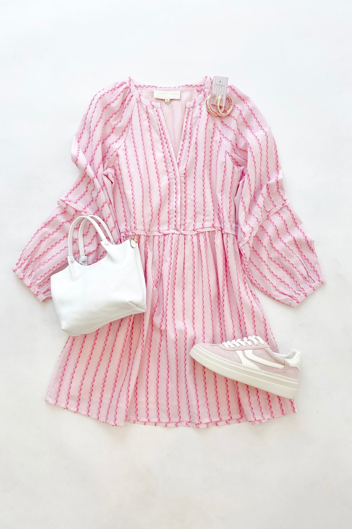 Harriet Dress Pink Swiss Dot