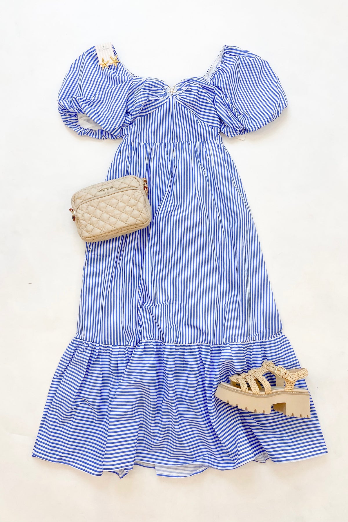 Starfish Striped Midi Dress