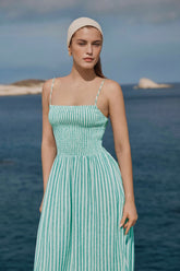 Bayside Striped Midi Dress La Palma