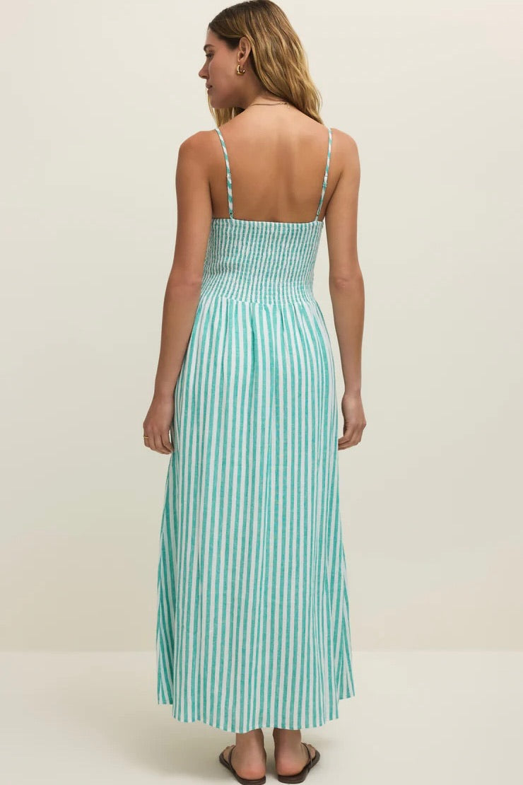Bayside Striped Midi Dress La Palma