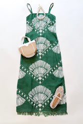 Shannon Midi Dress Jade Raffia