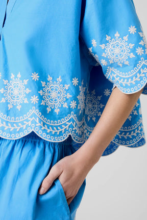 Alissa Cotton Embroidered Top