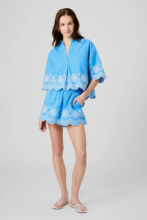 Alissa Cotton Embroidered Shorts
