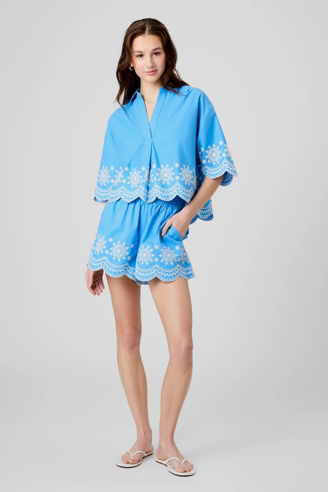 Alissa Cotton Embroidered Top
