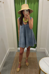 Denim Scoop Sleeveless Dress