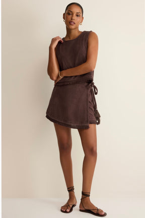 Canopy Wrap Skirt Chocolate