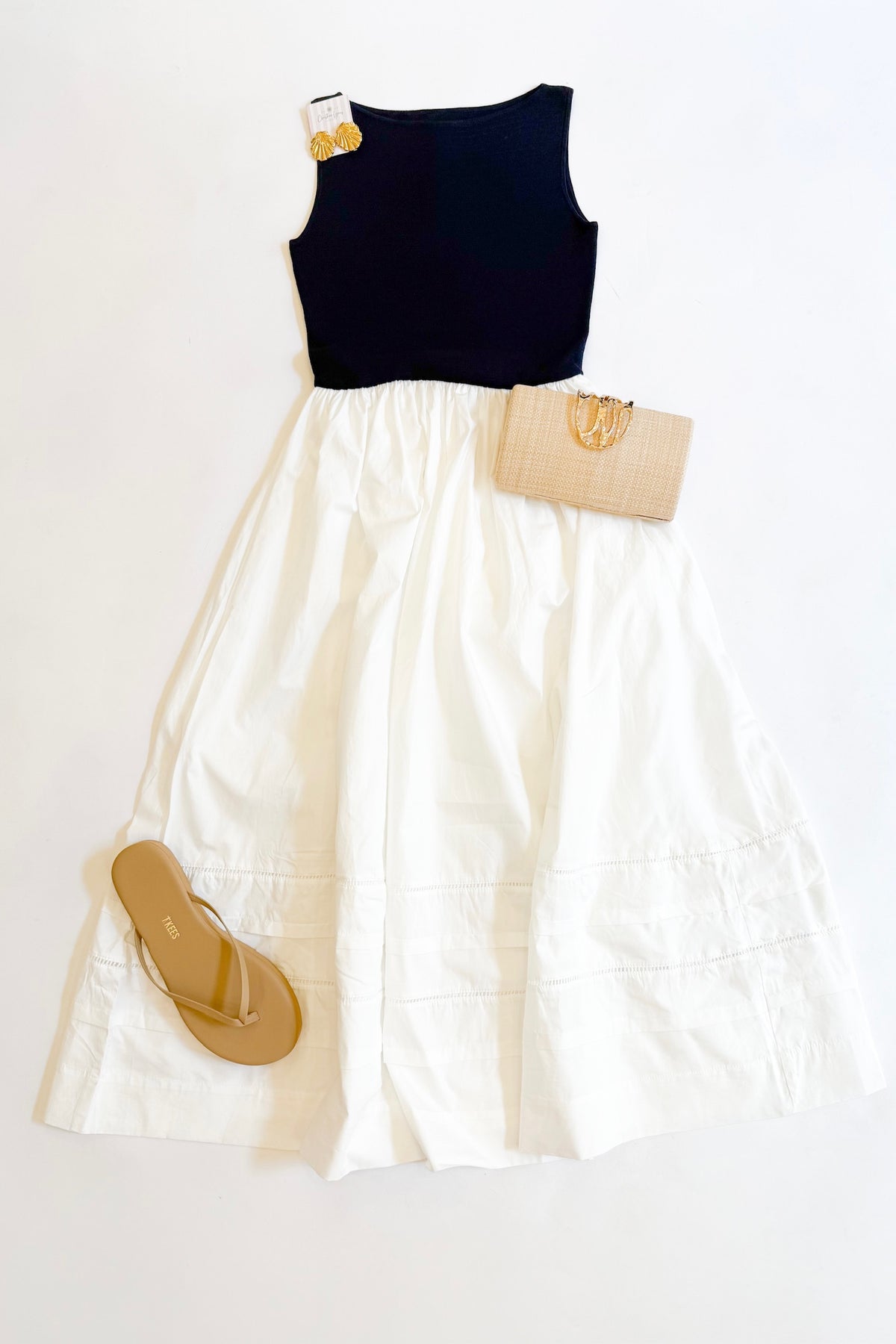 Mixed Media Midi Dress