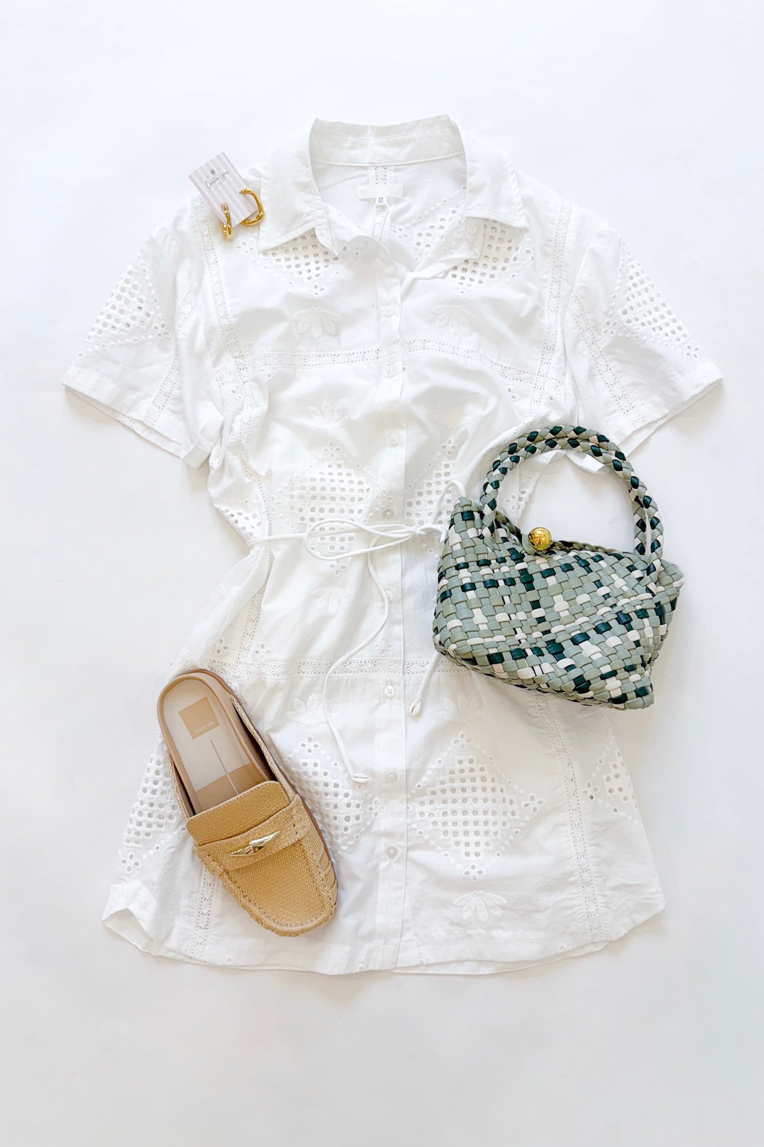 Annabelle Eyelet Dress White