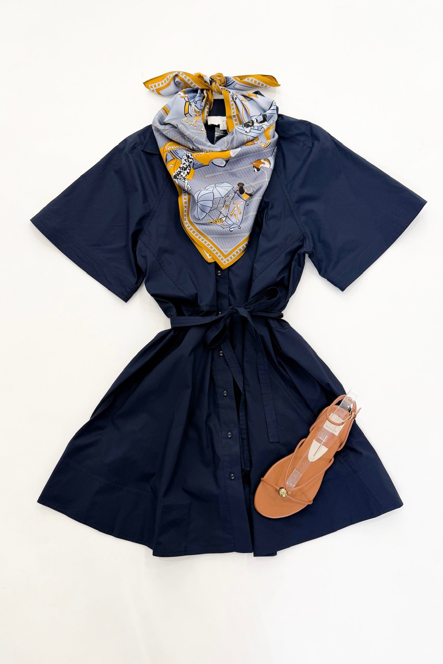 Barrie Shirt Dress Navy