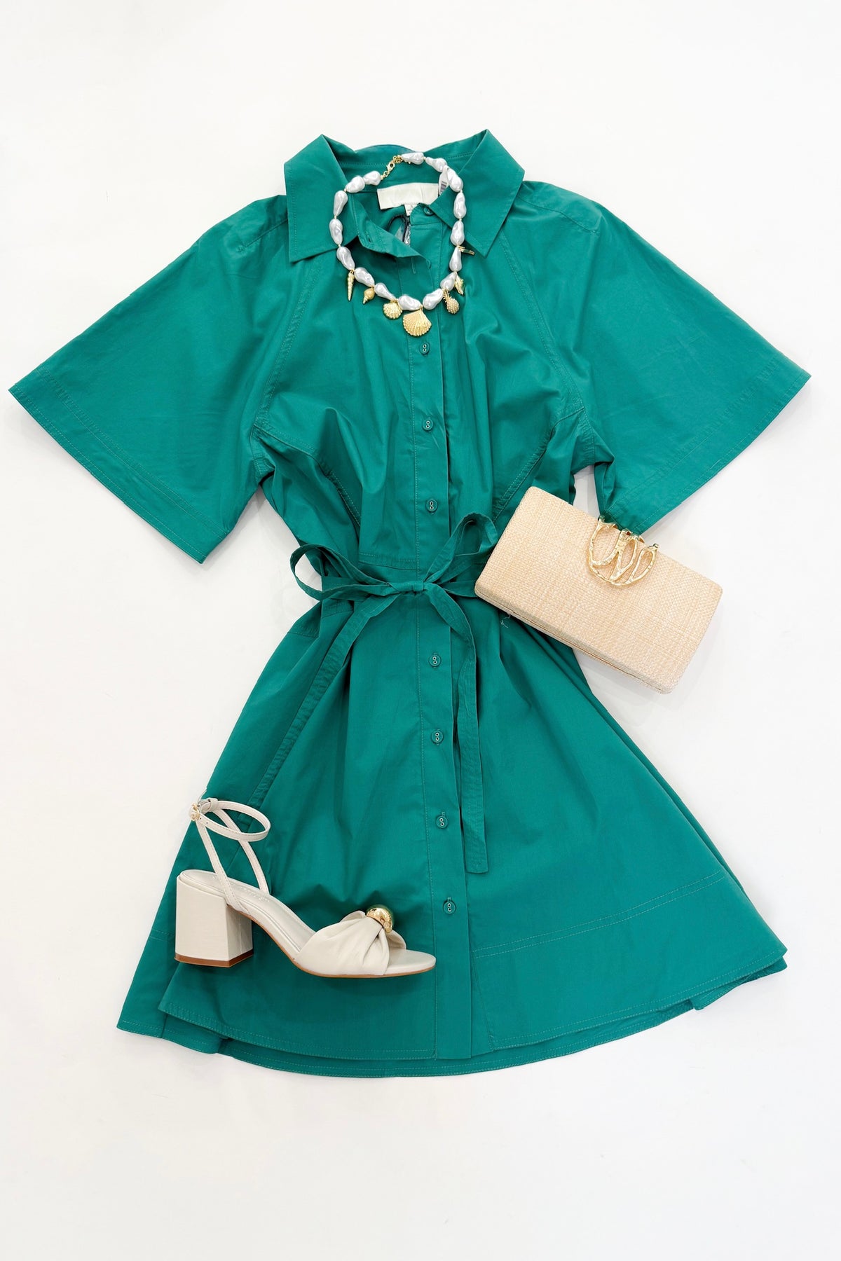 Barrie Shirt Dress Green