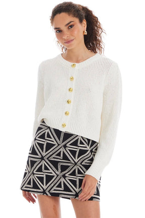 Gia Cardigan White