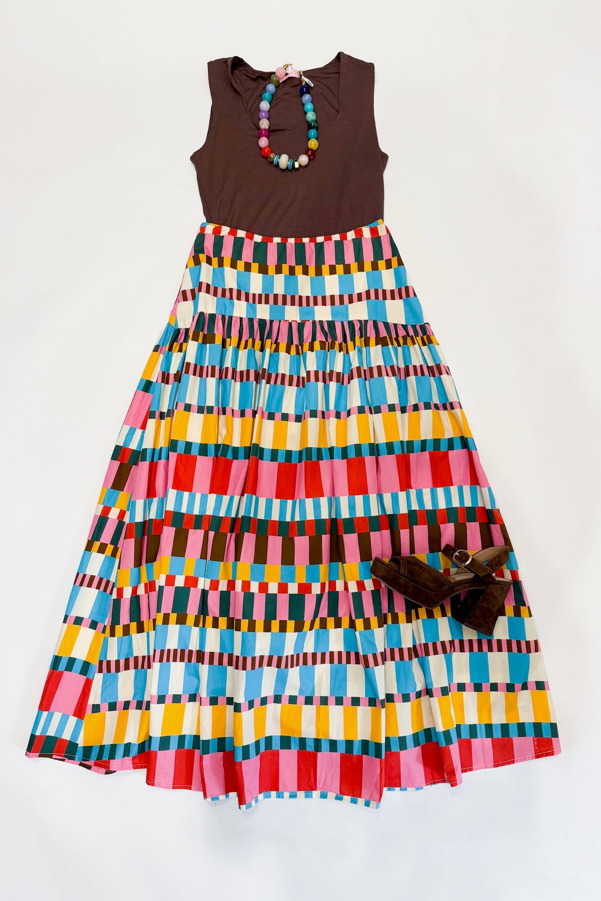 Whitney Skirt Multi Colorblock