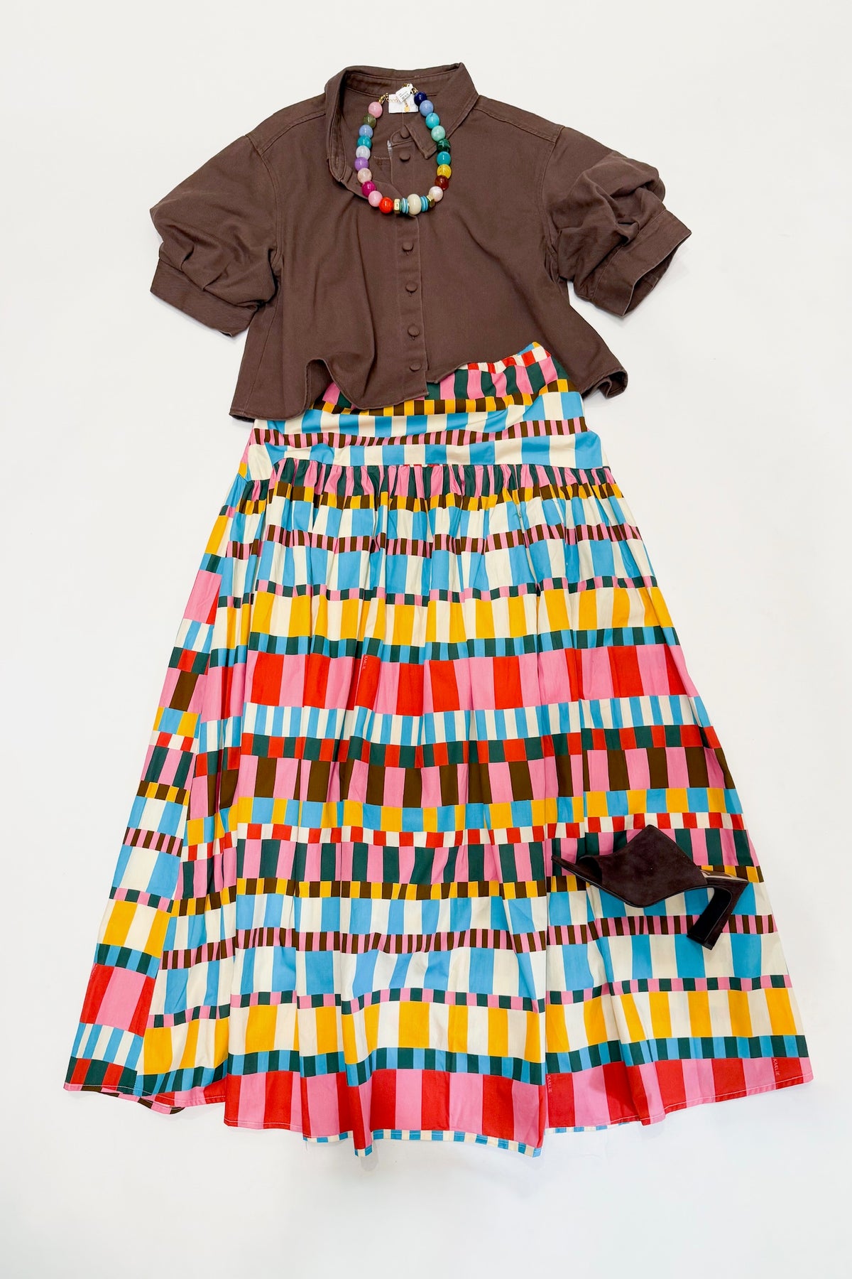 Whitney Skirt Multi Colorblock