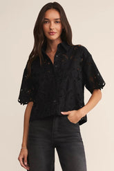 Midnight Lace Top Black