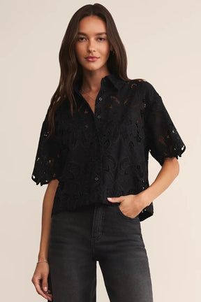 Midnight Lace Top Black