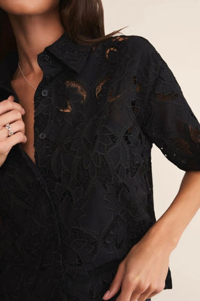 Midnight Lace Top Black