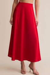 Northpointe Midi Skirt Festive Red