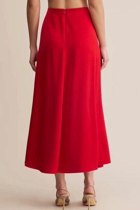 Northpointe Midi Skirt Festive Red