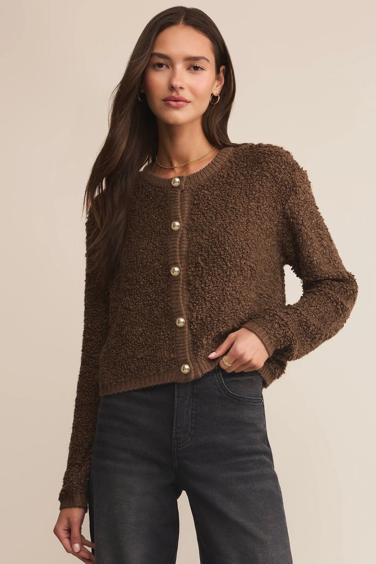 Maxie Cardigan Root Beer