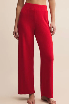 Luxe Pointelle Pant Festive Red